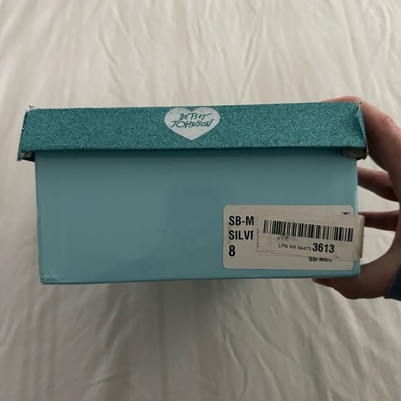 Betsey Johnson Metallic Silver Block Heels - Picture 2 of 5